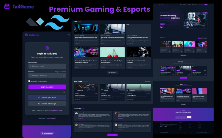 TailGame Gaming Template