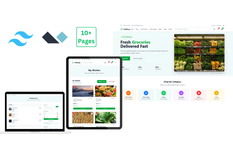 TailShop Grocery Store Template